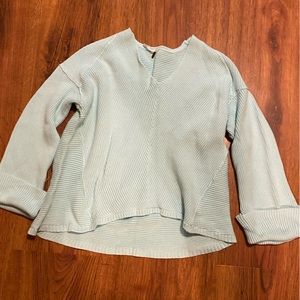 Free People light aqua knit sweater size S
